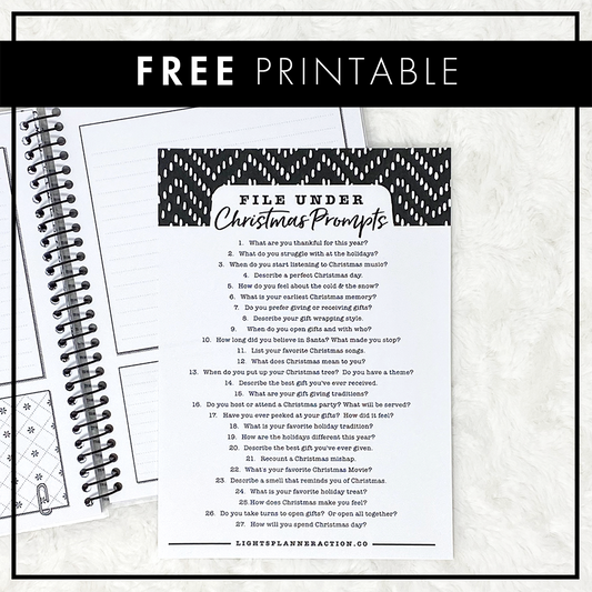Christmas Journal Prompts | FREE Printable