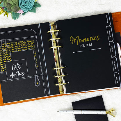 Memory Keeper | Yearly with Journaling Prompts | Blackout | Printed