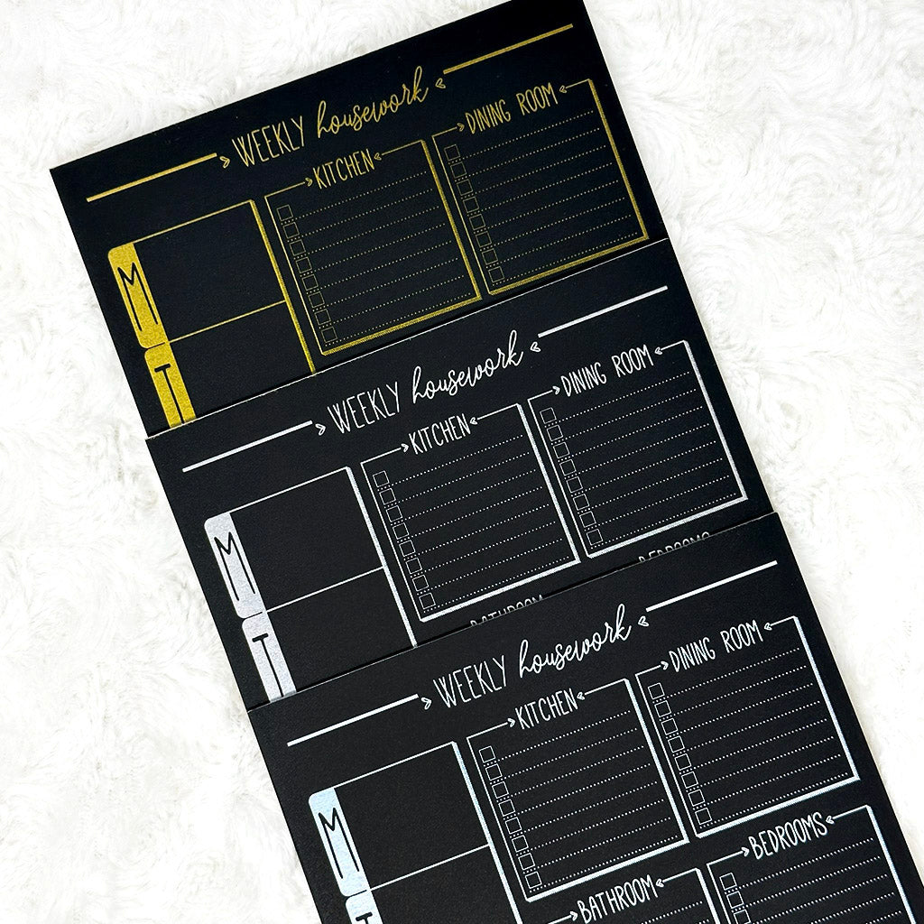 House Cleaning Tasklist | Notepad | Blackout