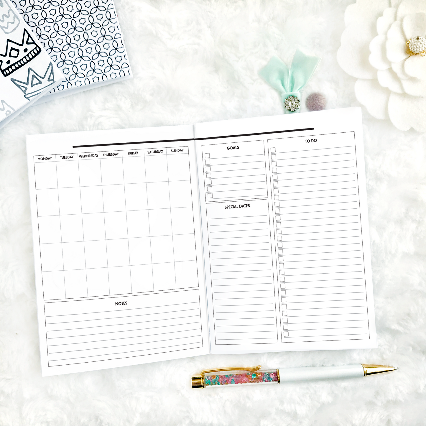 The Monica Undated Monthly (Monday Start) | Printable