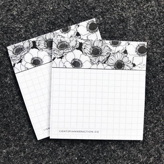 Floral Graph | Sticky Notes | Printed