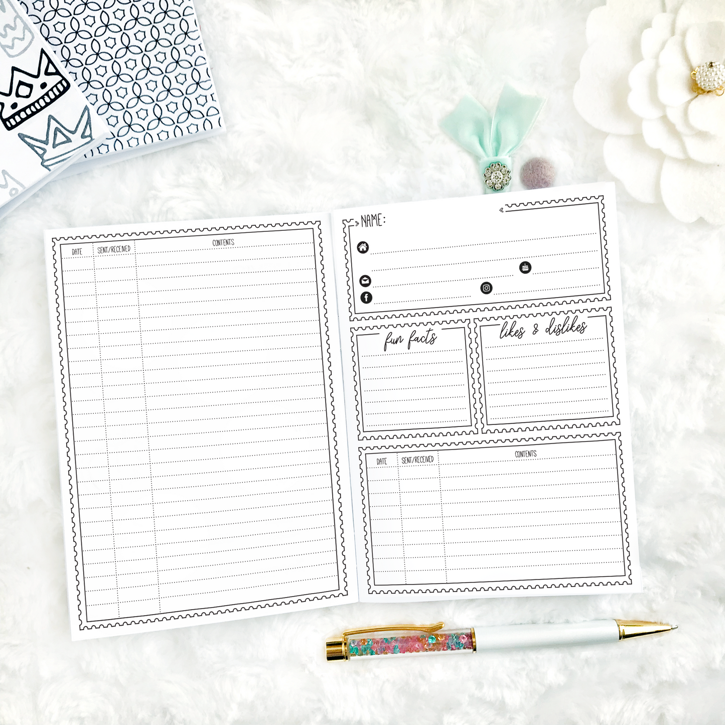 Penpal Tracker | Printed