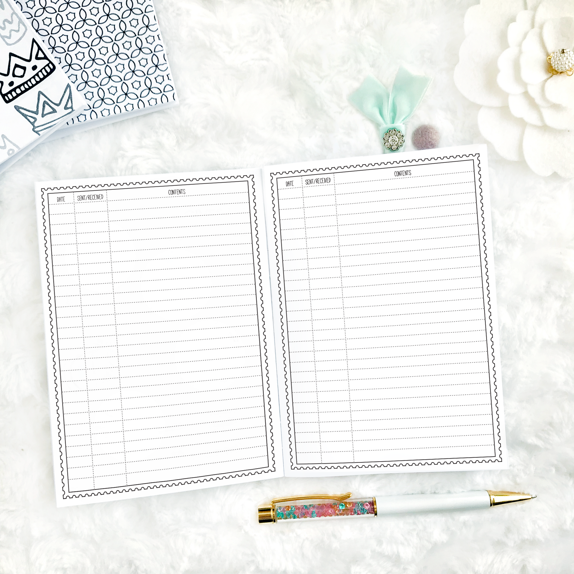 lights-planner-action-inserts-penpal-tracker-printable for Free Printable Pen Pal Paper Lights Planner Action Inserts | Penpal Tracker | Printable for Free Printable Pen Pal Paper