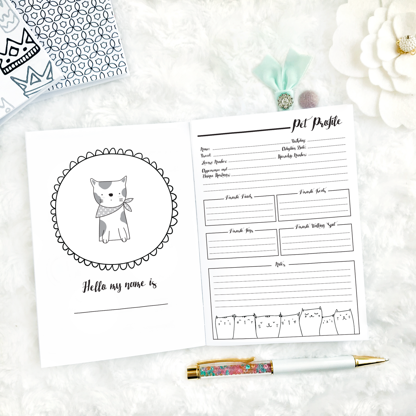 Pet Planner for Cats | Printed