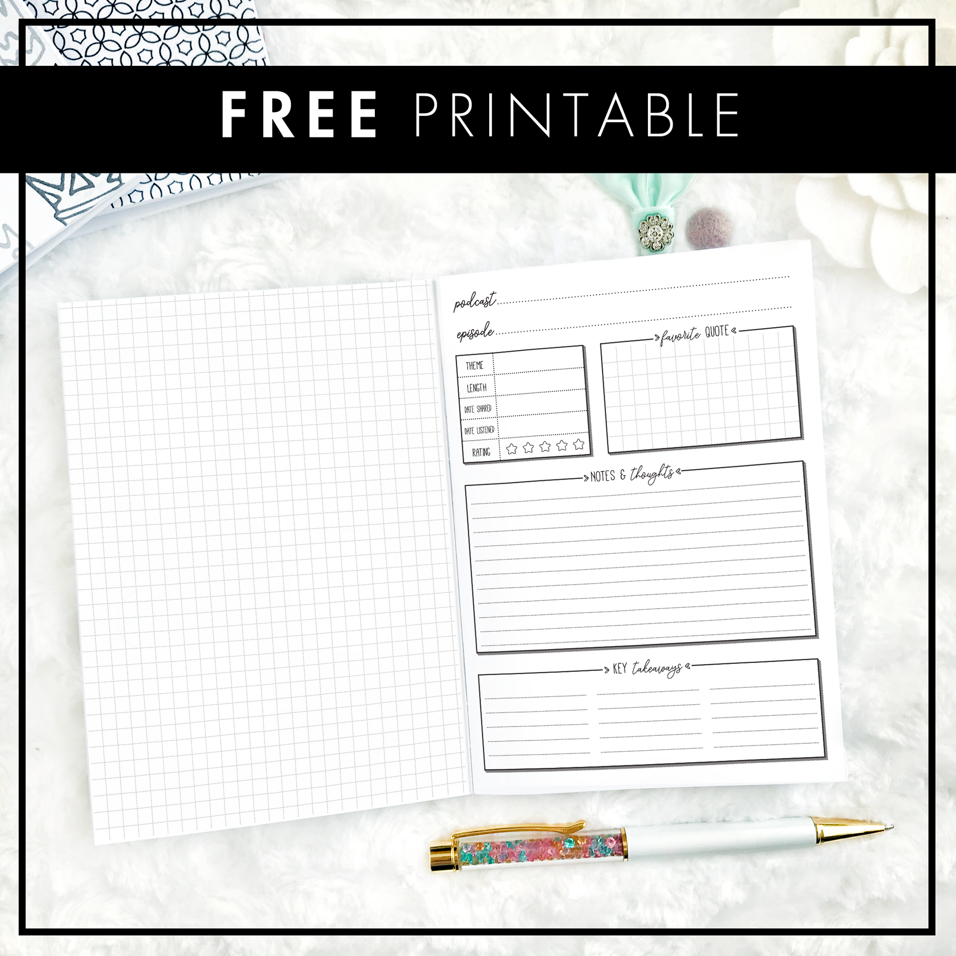 FREE Weekly planner floral coloring page printable instant digital