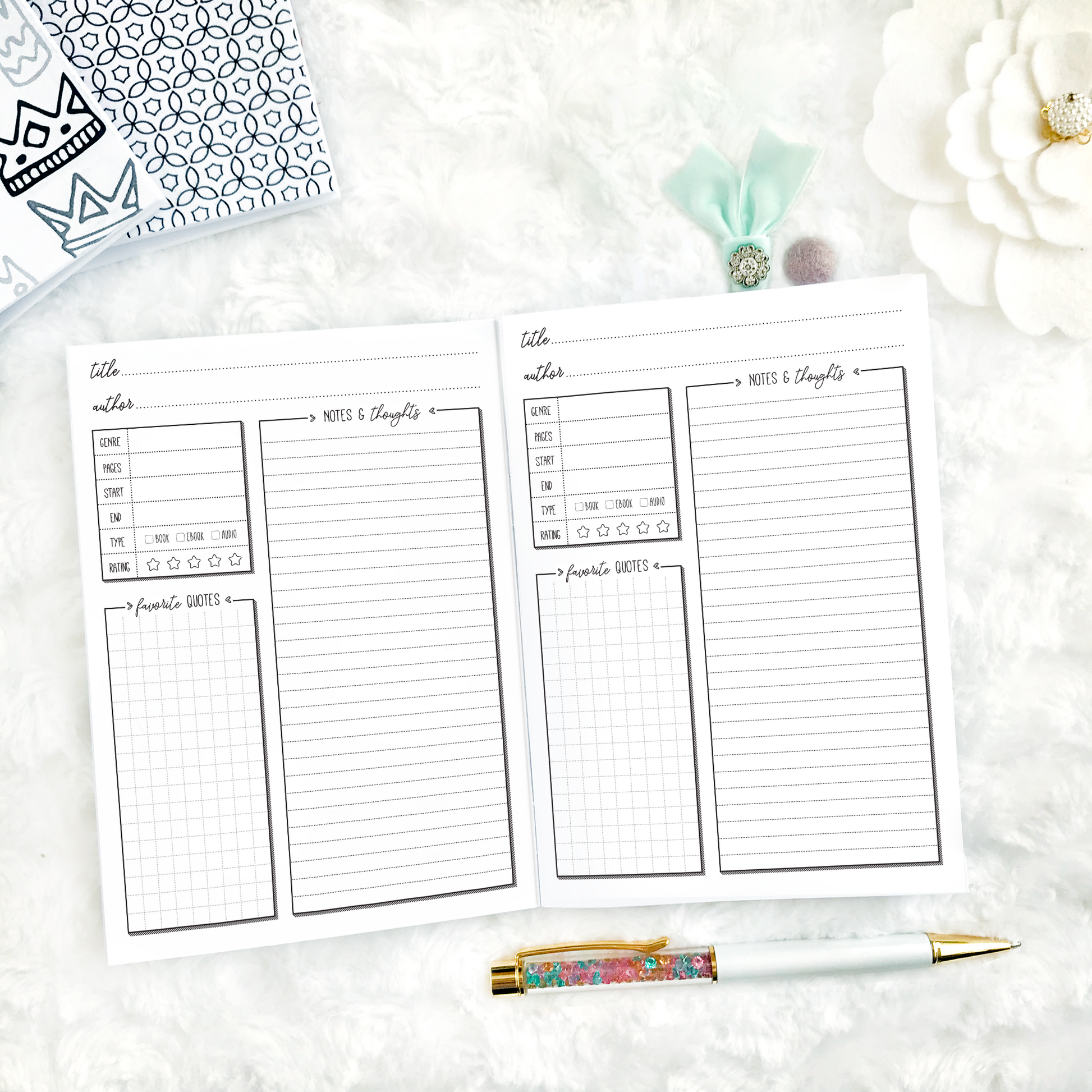 DATED 2023 Today Daily Printed Planner Insert (Notes on Back) - 6-Ring