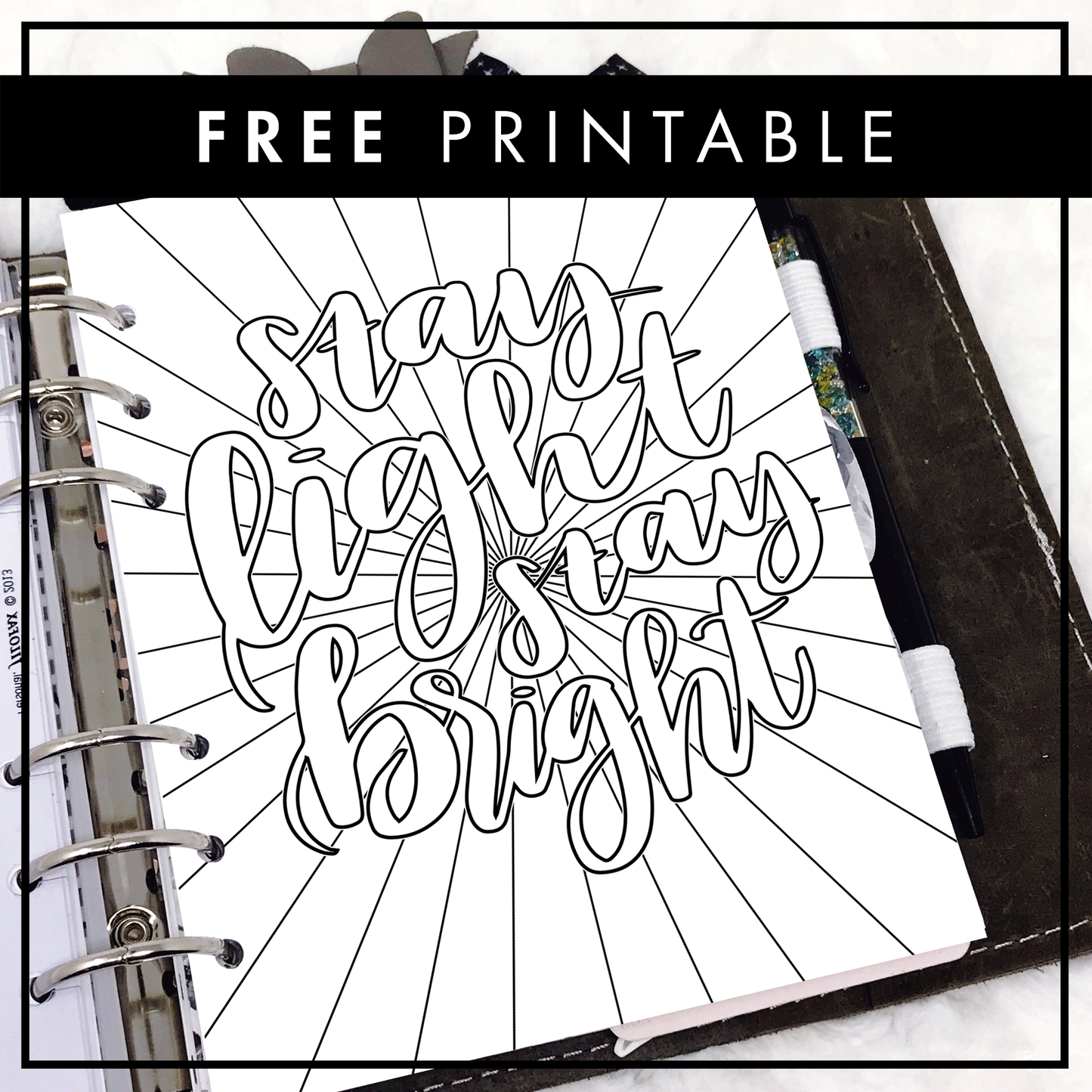 Stay Light Stay Bright | Coloring Sheet | FREE Printable