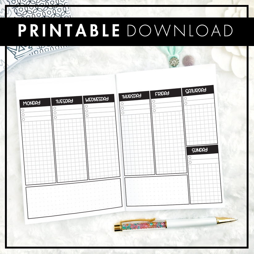 LPA Planner Inserts The Sierra Weekly Printable Lights Planner Action