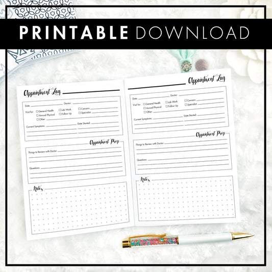 Appointment Log | Printable