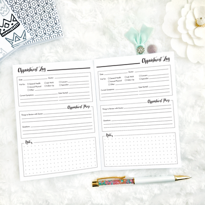 Medical Planner & Appointment Log | Printed