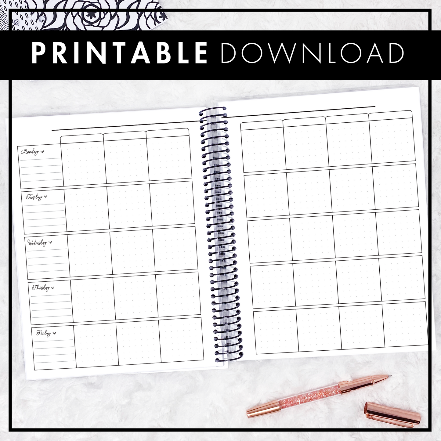 Teacher Planner Horizontal - Undated | Printable