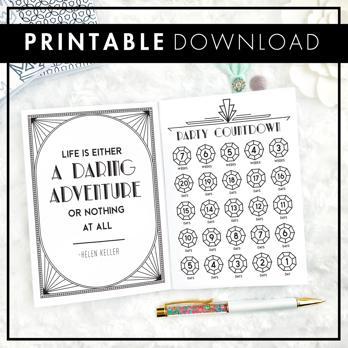 Roaring Twenties Conference Planner | WCP Official Merchandise | Printable